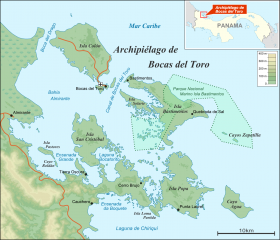 Elevation map of Bocas del Toro, Panama – Best Places In The World To Retire – International Living